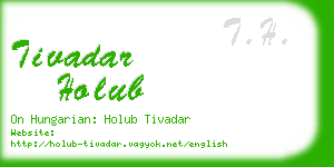 tivadar holub business card